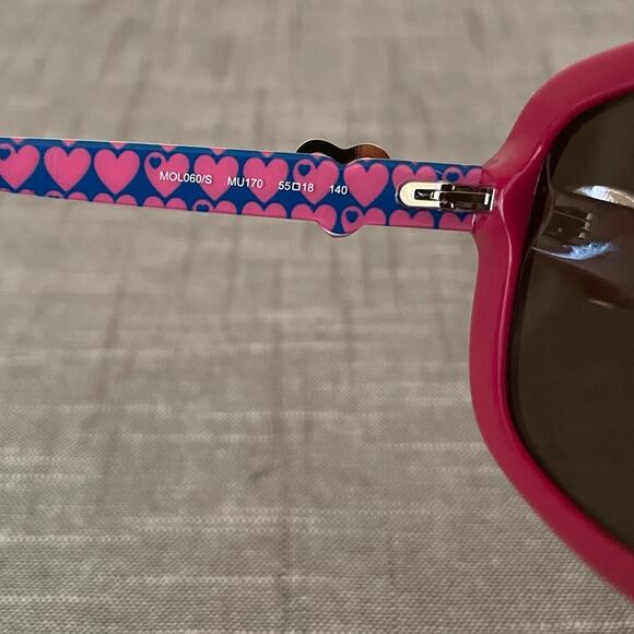 New LOVE MOSCHINO Womens Fuchsia Rectangular Sunglasses main image 6